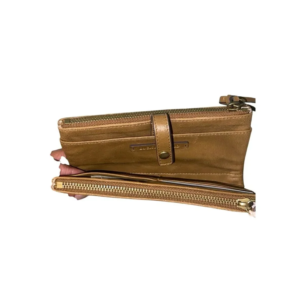 Lucky Brand Koda Leather Wallet Topanga Tan NWT Boho minimalist staple capsule